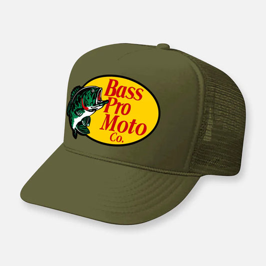 Camo Green Big curved bill hat