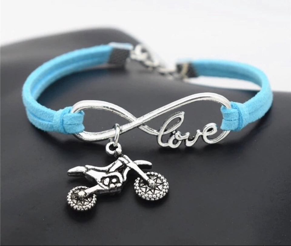 Dirt Bike Infinity Bracelet