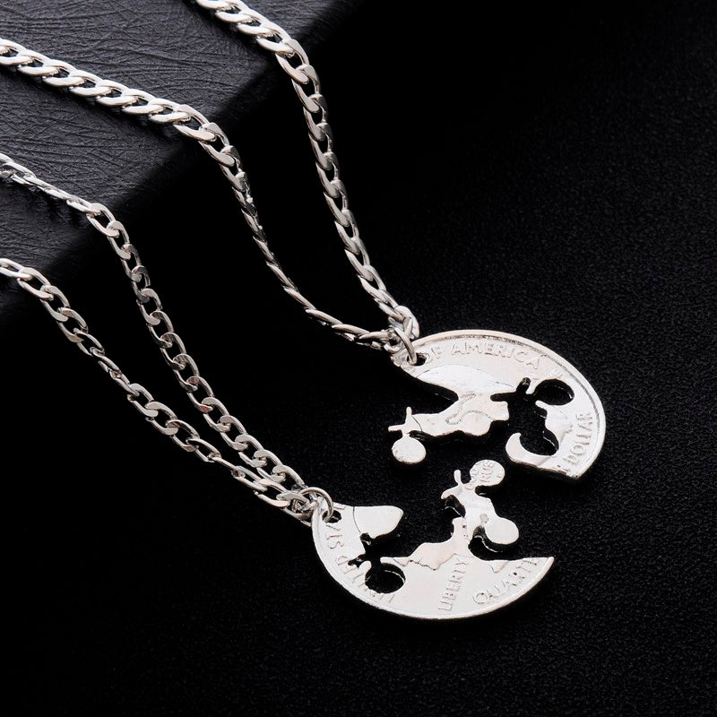 Best Friends Moto Necklace Set