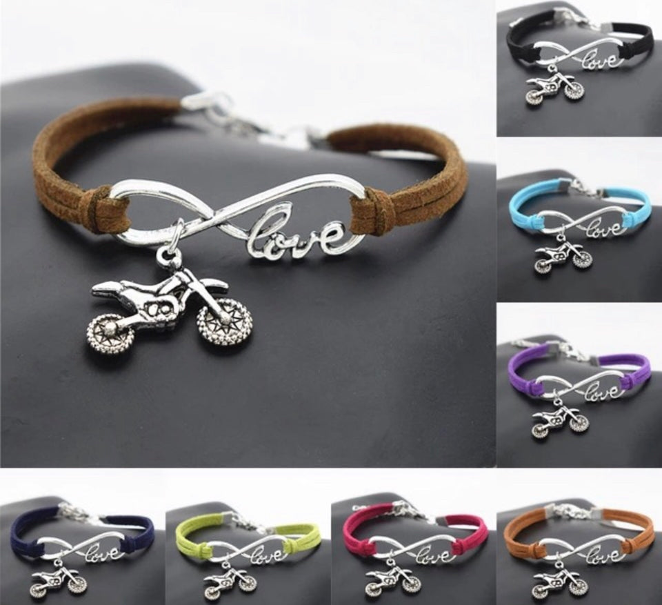 Dirt Bike Infinity Bracelet
