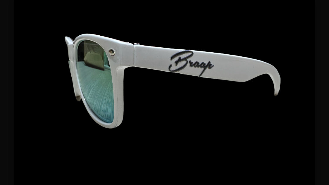 Braap White Sunglasses with colored lenses