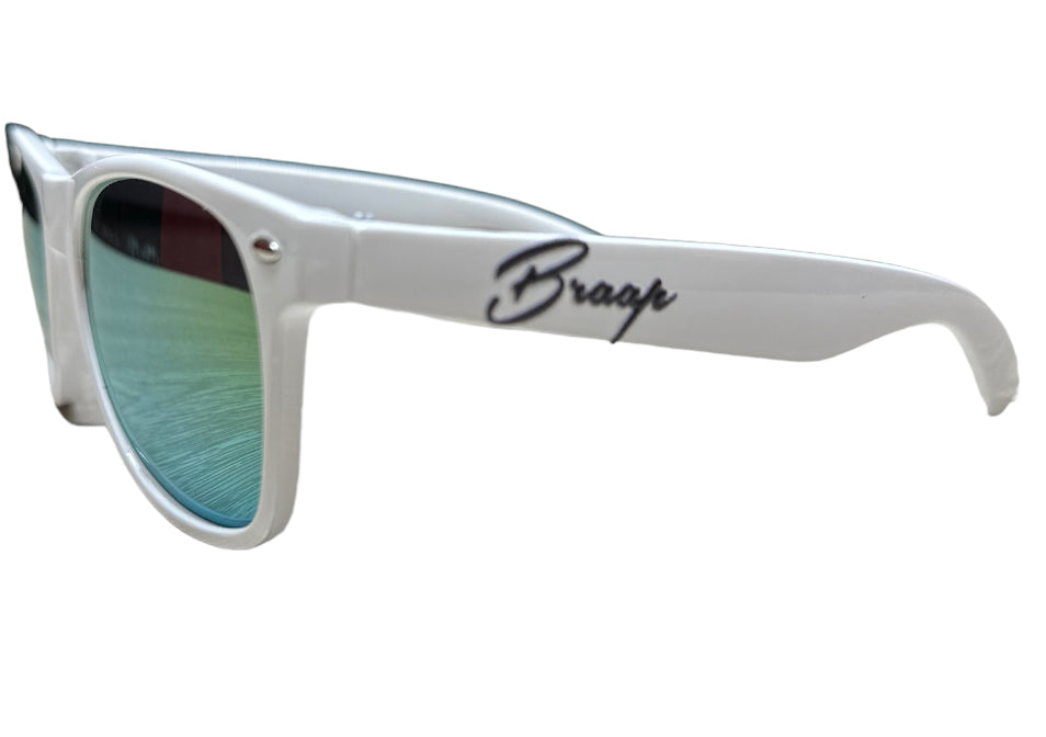 Braap White Sunglasses with colored lenses