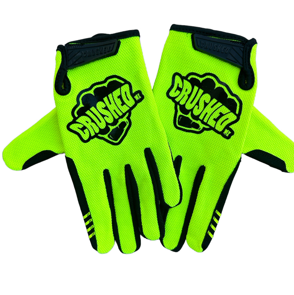 Neon Yellow Crushed Gloves
