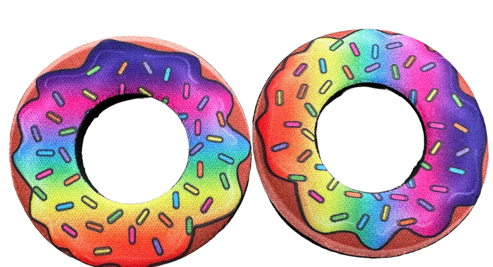 Colorful sprinkle grip donuts