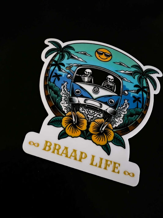 Braap Life Skeleton Van Decal